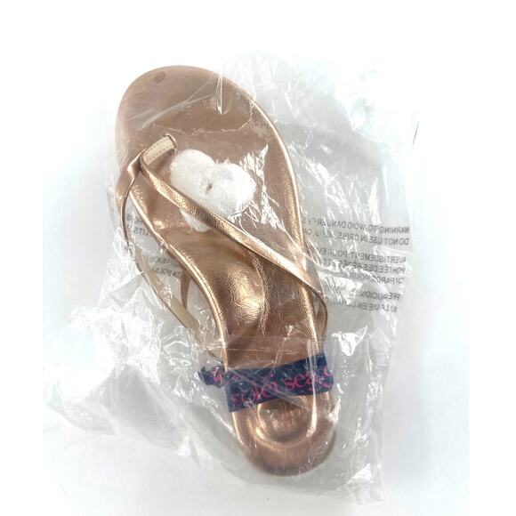 Solei Sea Women's Metallic Gold Copa Flip Flop Sandals Size 7 - Picture 4 of 10